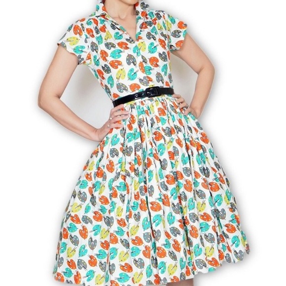 Bernie Dexter Dresses & Skirts - Kelly Dress in Pretty Palette Print Artsist L